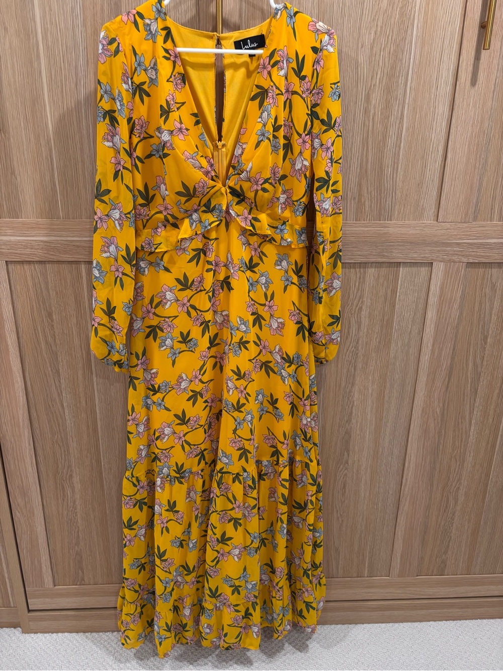 Lulus Floral Long Sleeve Maxi Dress